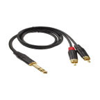 6.3MM TRS MALE TO 2RCA CABLE 20M